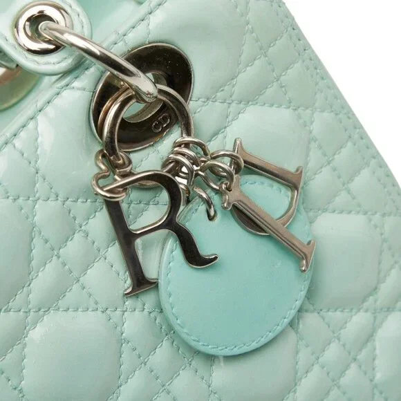 Dior Cannage 2-Way Shoulder Bag Mint Green - Picture 8 of 10